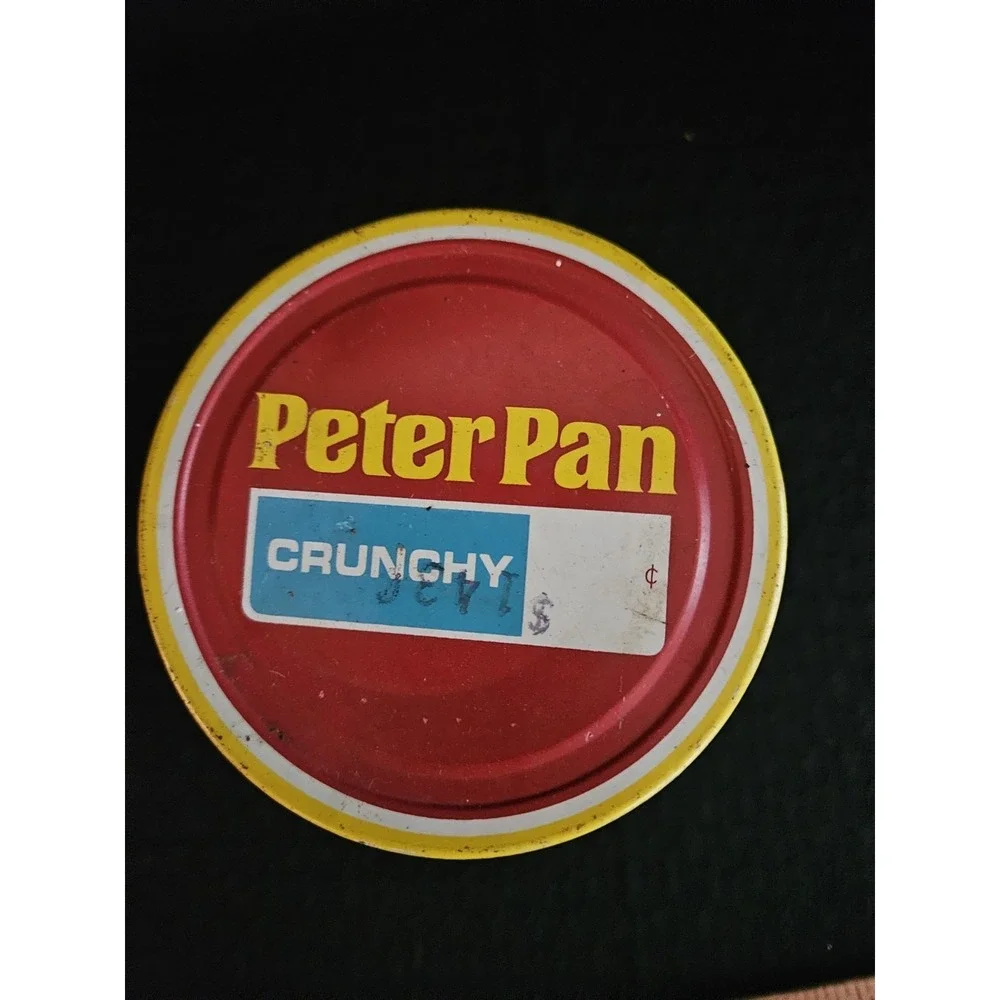 Vintage 1970s Peter Pan Crunchy Peanut Butter Jar‎